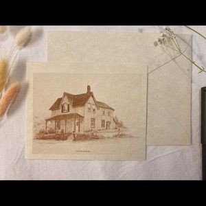 Set of 5 -Vintage scenic cards of Ontario buildings blank interior with envelope
